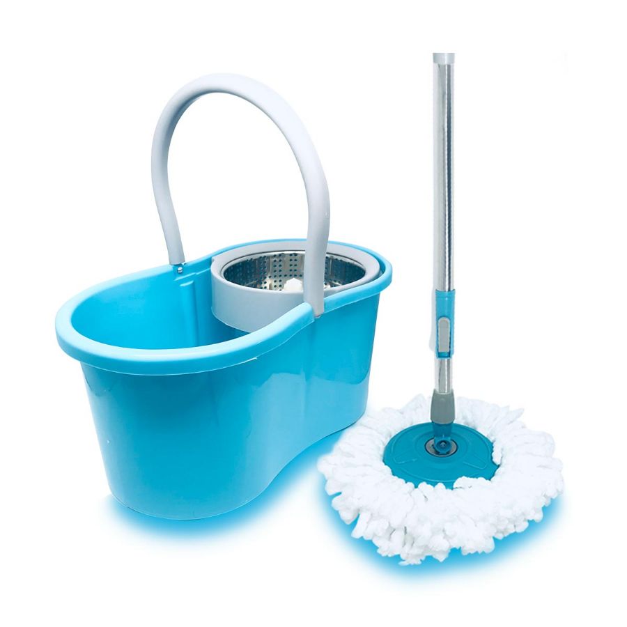Imagem de Mop Giratório com cesto de Inox Útil 