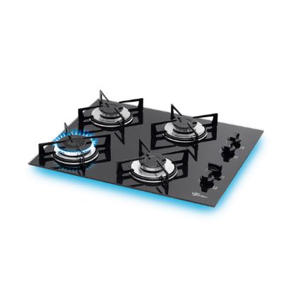 Imagem de Fogão Cooktop Fischer 4Q Gás Mesa Vidro Preto 110v/220v