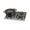 Imagem de Fogão Cooktop Fischer 4Q Platinium Prime Escovado Bivolt