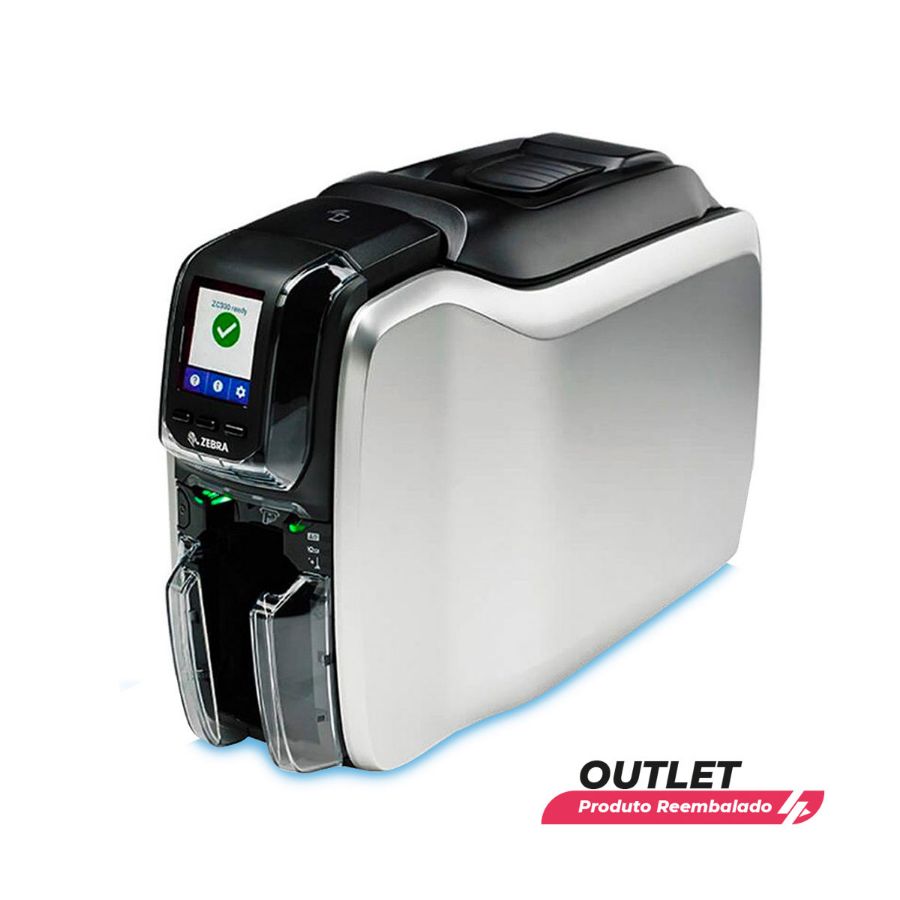 Imagem de Usado: Impressora de Cartão Zebra ZC300 USB Ethernet