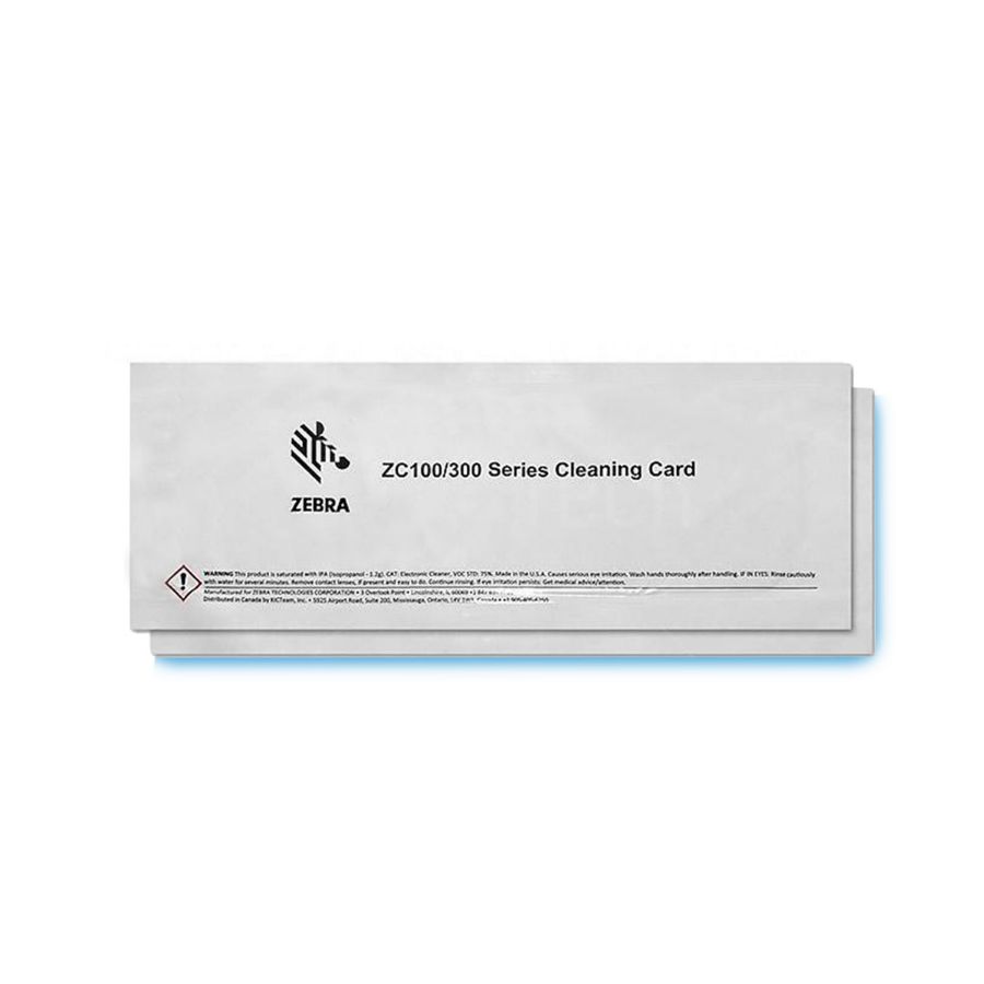 Imagem de Kit Limpeza para Impressora de Cartão Zebra ZC100 ZC300 