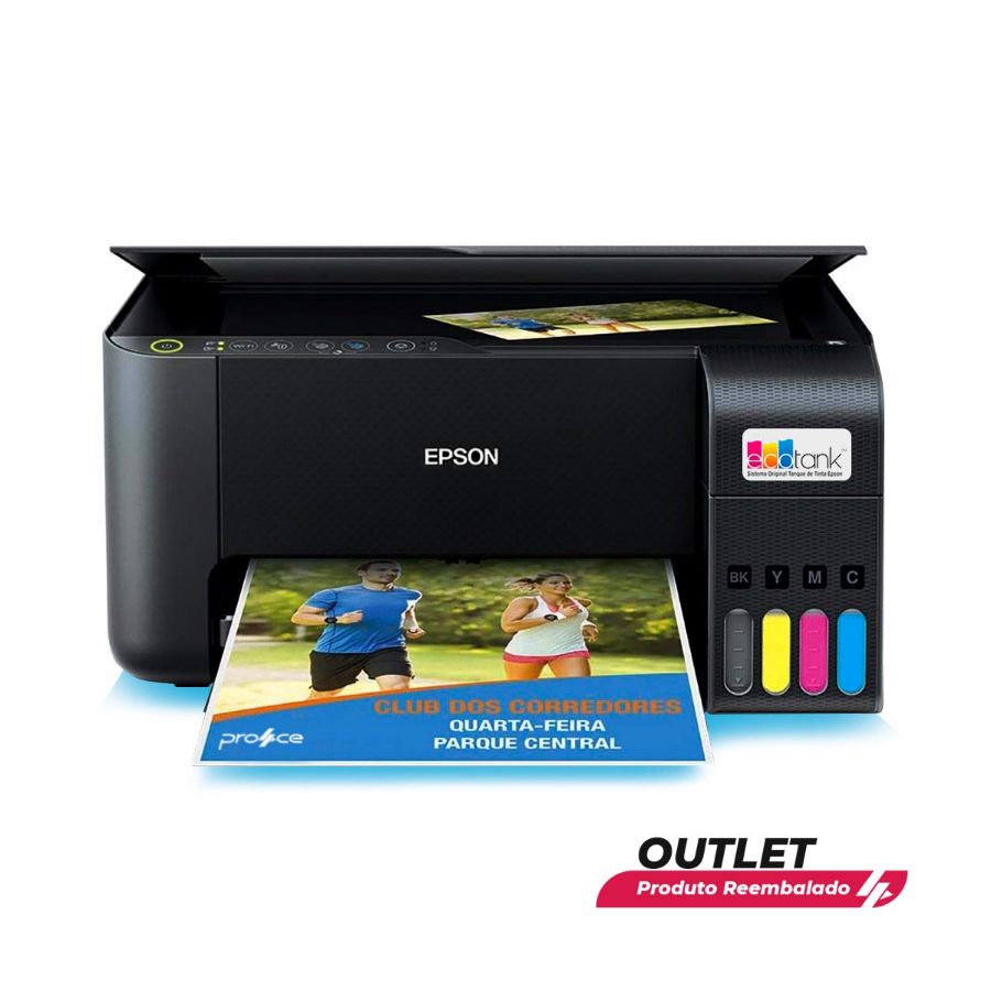 Imagem de Usado: Impressora Multifuncional Epson EcoTank L3210 Colorido USB