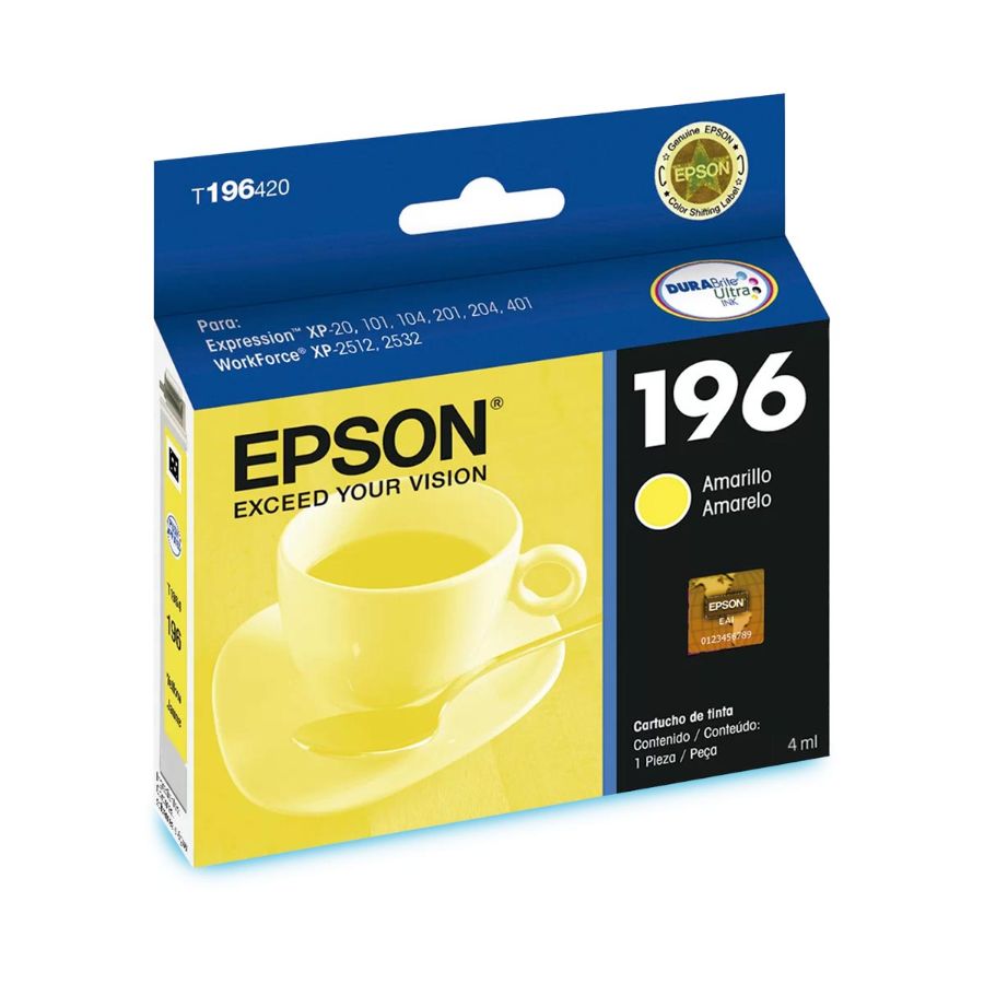 Imagem de Cartucho de Tinta Epson Amarelo Stylus T196420 XP401/411