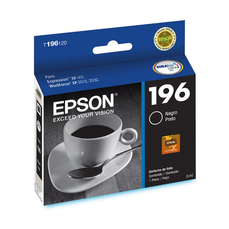 Imagem de Cartucho de Tinta Epson Preto P/ Stylus T196120 XP401/411