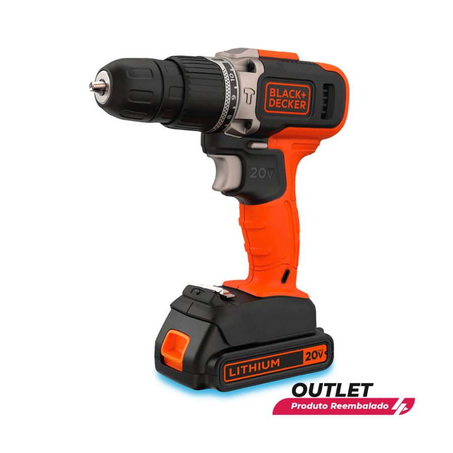 Imagem de Usado: Furadeira Parafusadeira 20V Impacto Black Decker BCD704C1-BR