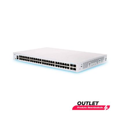 Imagem de Usado: Switch Cisco CBS250-48T-4G-BR Smart 48 Portas GE, 4X1G SFP