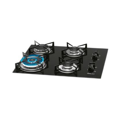 Imagem de Fogão Cooktop a Gás Fischer 4Q Tripla Chama Mesa Vidro Bivolt