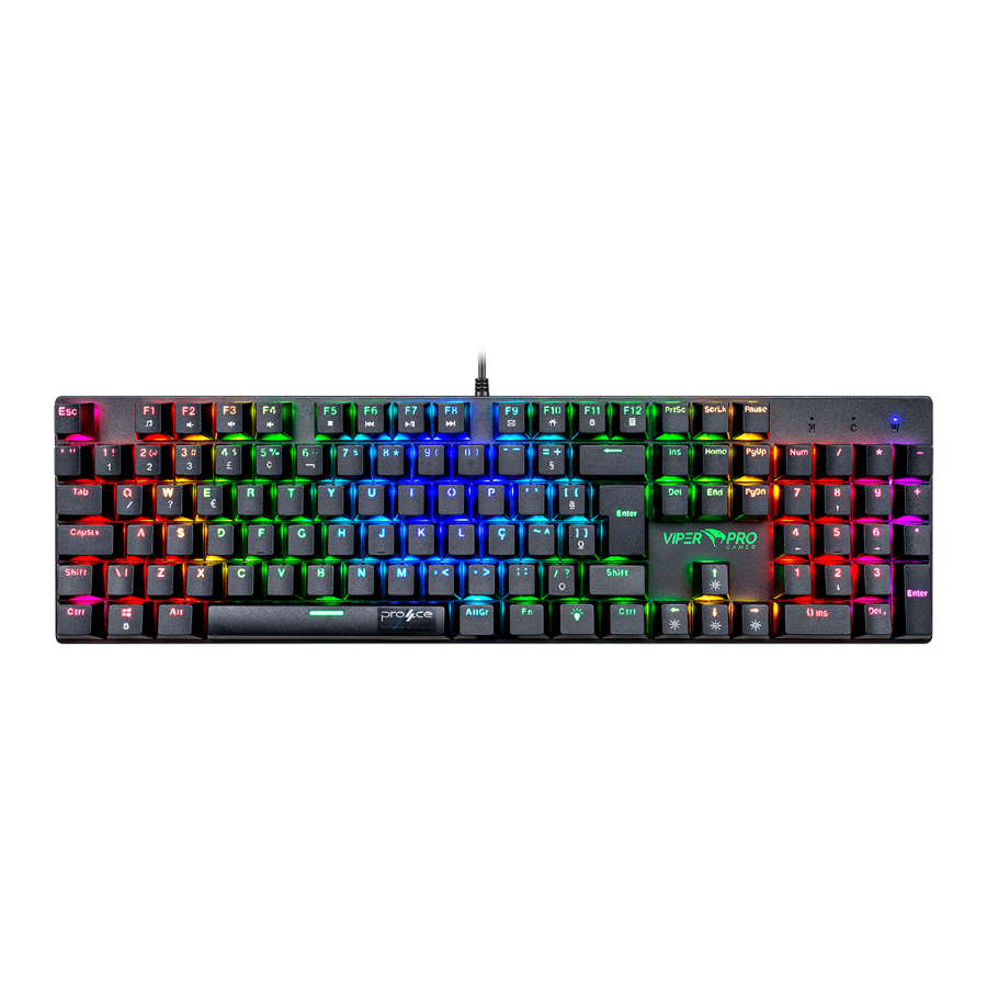 Imagem de Teclado Gamer Viper Pro Mecânico Mamba Switch Azul
