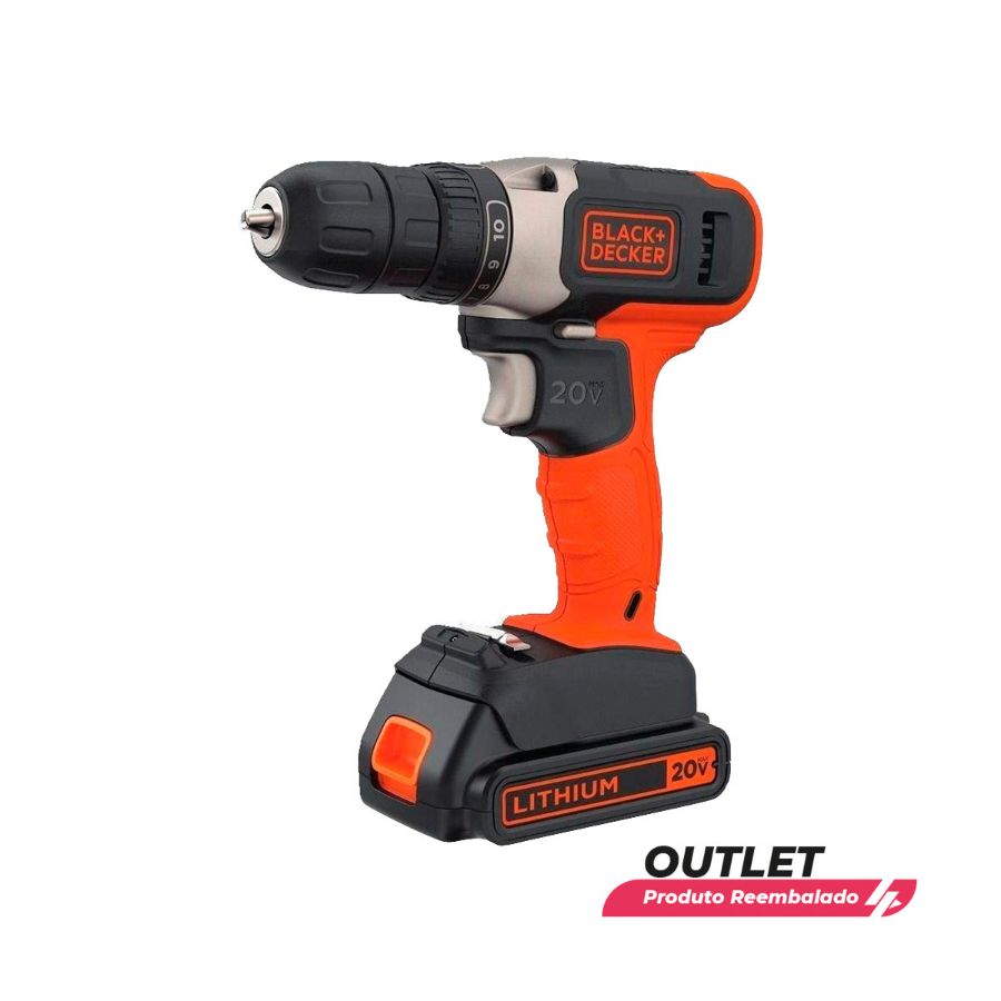 Imagem de Usado: Furadeira Parafusadeira Black Decker 20V Lítio BCD702C1-BR