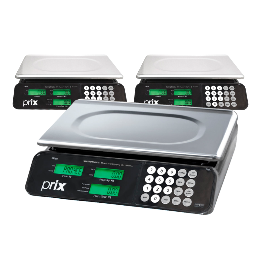 Imagem de Kit 03un Balança Digital Toledo 32 kg Prix 3 Plus