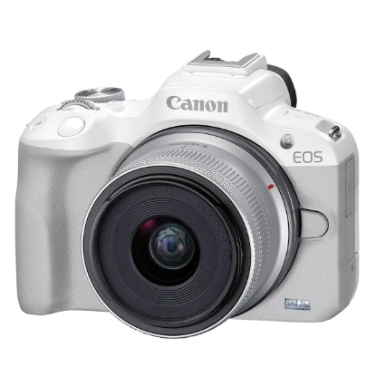 Imagem de Câmera Canon EOS R50 Branca com Lente RF-S 18-45mm