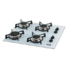 Imagem de Fogão Cooktop Fischer 4Q Gás Mesa Vidro Branco Bivolt