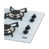 Imagem de Fogão Cooktop Fischer 4Q Gás Mesa Vidro Branco Bivolt