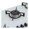 Imagem de Fogão Cooktop Fischer 5Q Gás Mesa Vidro Branco Bivolt