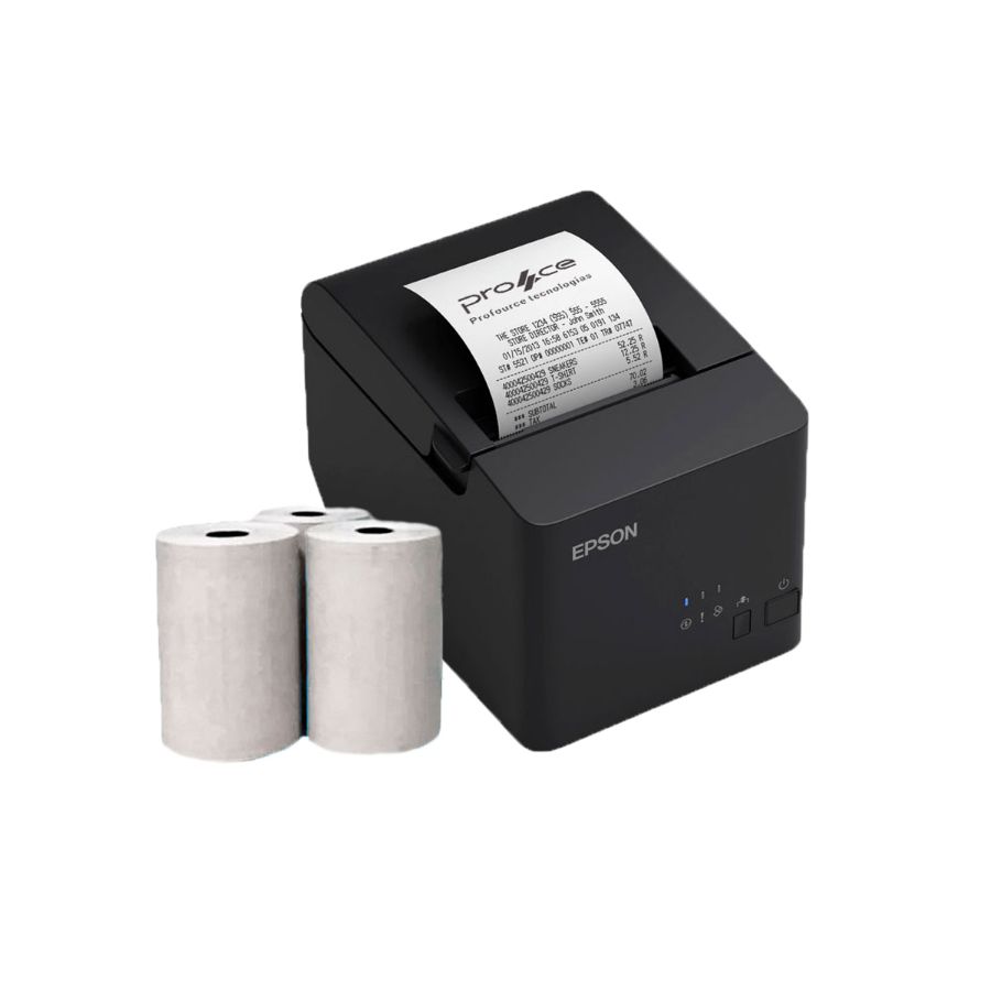 Imagem de Impressora Térmica Epson TM-T20X Ethernet com 03 Bobinas 80x40