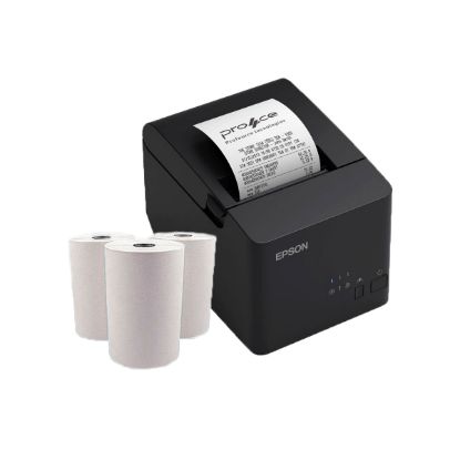 Imagem de Impressora Térmica Epson TM-T20X USB Serial + 03 Bobinas 80x40