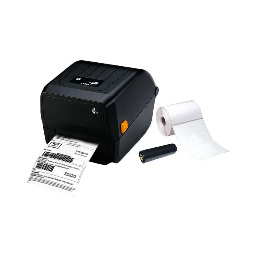 Imagem de Impressora de Etiquetas Zebra ZD220 com Ribbon e Etiqueta