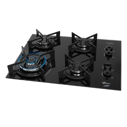 Imagem de Fogão Cooktop Gás Fischer 4Q TC Fit Line Trempe Iron Bivolt