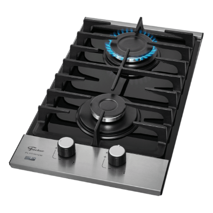 Imagem de Fogão Cooktop Gás Fischer 2Q Platinium Mesa Vidro Bivolt