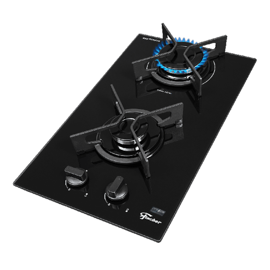 Imagem de Fogão Cooktop Fischer 2Q Fit Line Trempe Iron Bivolt