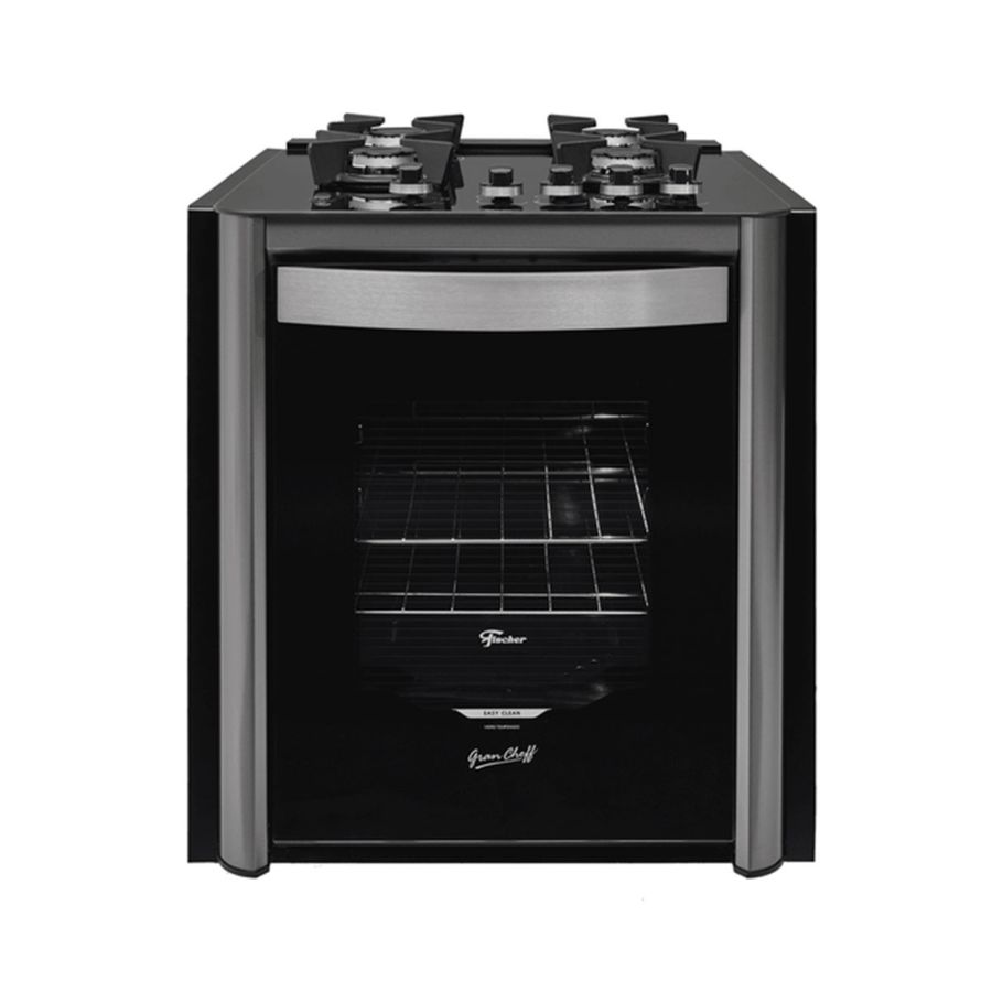 Imagem de Usado: Fogão de Embutir Fischer 4Q Gran Cheff com Grill Mesa Vidro