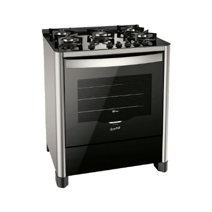 Imagem de Usado: Fogão de Piso Fischer 5Q Grann Cheff Mesa de Vidro Bivolt