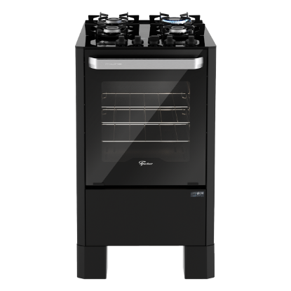 Imagem de Fogão de Piso a Gás Fischer 4Q Fit Line Trempe Iron Preto