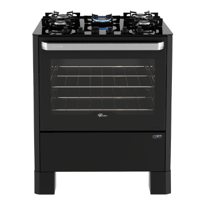 Imagem de Fogão de Piso a Gás Fischer 5Q Fit Line Trempe Iron Preto