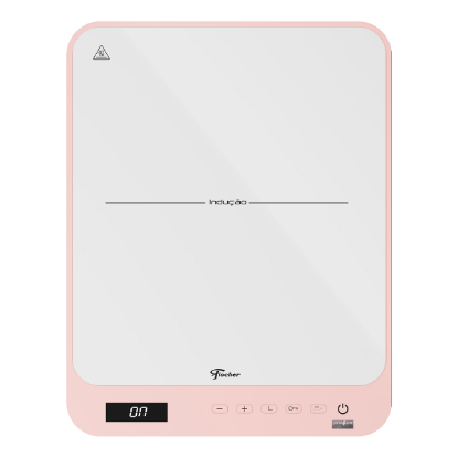 Imagem de Cooktop Portátil Fischer Indução 1Q Touch Screen Rosa